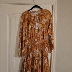 Petal & Pup Floral Long Sleeve Maternity midi Dress - NWT size 8